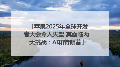 苹果2025年全球开发者大会令人失望 其面临两大挑战：AI和特朗普