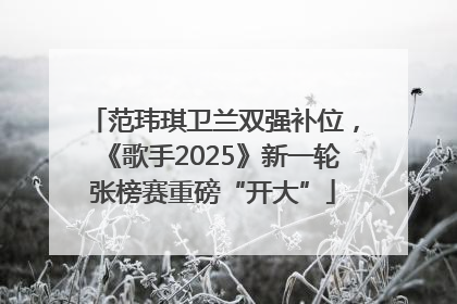 范玮琪卫兰双强补位，《歌手2025》新一轮张榜赛重磅“开大”