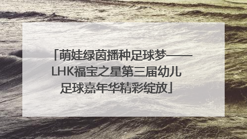 萌娃绿茵播种足球梦——LHK福宝之星第三届幼儿足球嘉年华精彩绽放