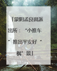 蒙阴孟良崮派出所：“小推车”推出平安好“枫”景