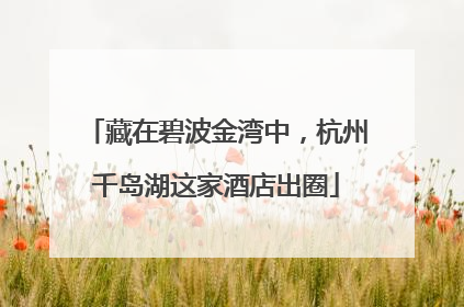 藏在碧波金湾中，杭州千岛湖这家酒店出圈