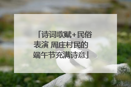 诗词歌赋+民俗表演 周庄村民的端午节充满诗意