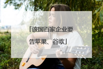 该国百家企业要告苹果、谷歌