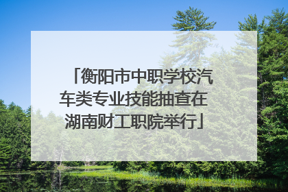 衡阳市中职学校汽车类专业技能抽查在湖南财工职院举行