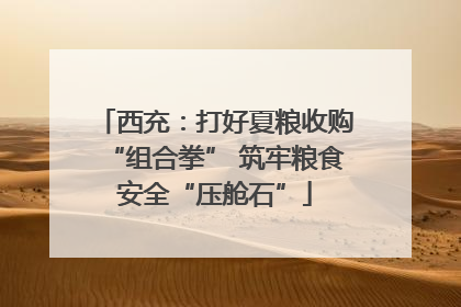 西充：打好夏粮收购“组合拳” 筑牢粮食安全“压舱石”