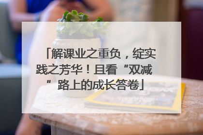 解课业之重负，绽实践之芳华！且看“双减”路上的成长答卷