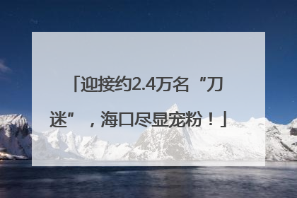 迎接约2.4万名“刀迷”，海口尽显宠粉！