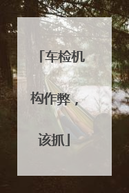 车检机构作弊，该抓