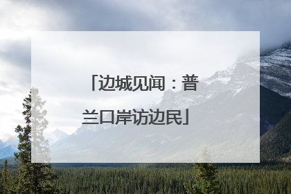 边城见闻：普兰口岸访边民