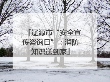 辽源市“安全宣传咨询日”：消防知识送到家