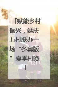 赋能乡村振兴，延庆五村联办一场“冬奥版”夏季村晚