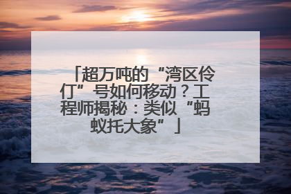 超万吨的“湾区伶仃”号如何移动？工程师揭秘：类似“蚂蚁托大象”