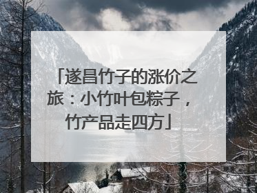 遂昌竹子的涨价之旅：小竹叶包粽子，竹产品走四方