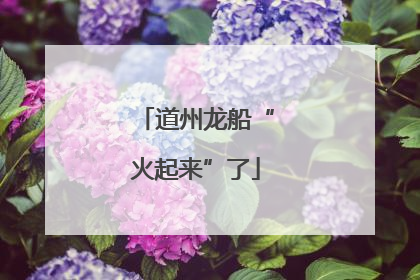 道州龙船“火起来”了