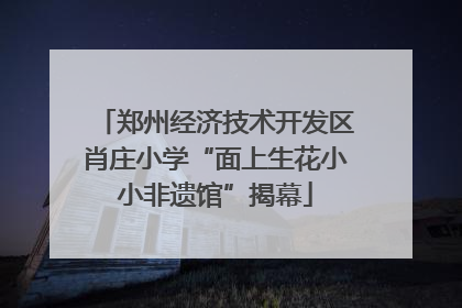 郑州经济技术开发区肖庄小学“面上生花小小非遗馆”揭幕