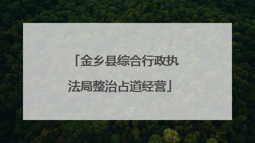 金乡县综合行政执法局整治占道经营