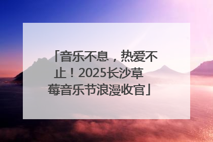 音乐不息，热爱不止！2025长沙草莓音乐节浪漫收官