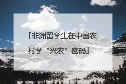 非洲留学生在中国农村学“兴农”密码