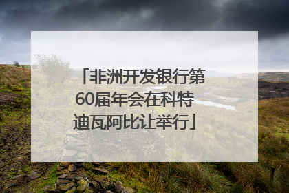 非洲开发银行第60届年会在科特迪瓦阿比让举行