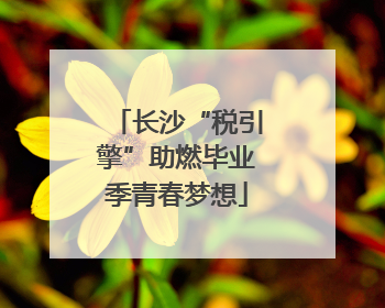 长沙“税引擎”助燃毕业季青春梦想