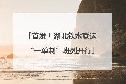 首发！湖北铁水联运“一单制”班列开行