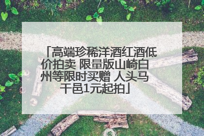 高端珍稀洋酒红酒低价拍卖 限量版山崎白州等限时买赠 人头马干邑1元起拍