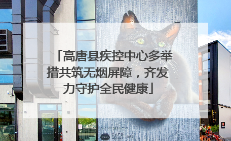 高唐县疾控中心多举措共筑无烟屏障，齐发力守护全民健康