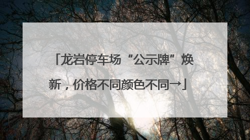 龙岩停车场“公示牌”焕新，价格不同颜色不同→