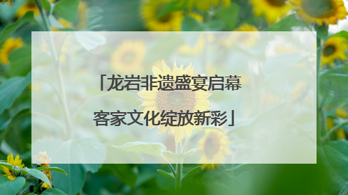 龙岩非遗盛宴启幕 客家文化绽放新彩