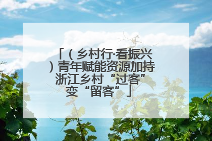 （乡村行·看振兴）青年赋能资源加持 浙江乡村“过客”变“留客”