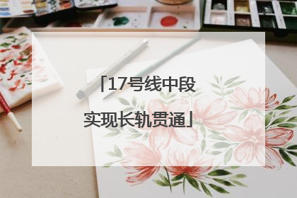17号线中段实现长轨贯通