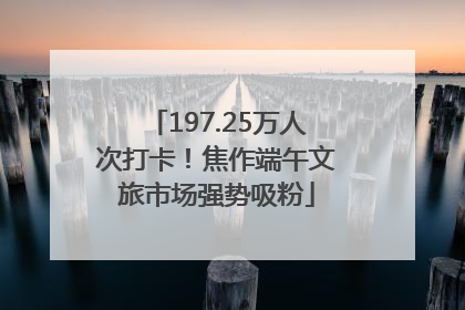 197.25万人次打卡！焦作端午文旅市场强势吸粉
