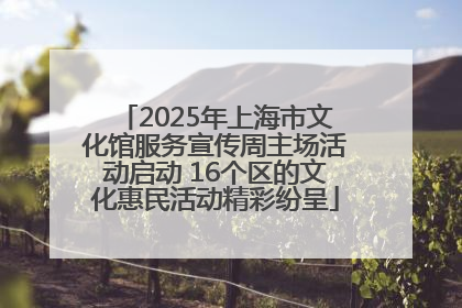 2025年上海市文化馆服务宣传周主场活动启动 16个区的文化惠民活动精彩纷呈