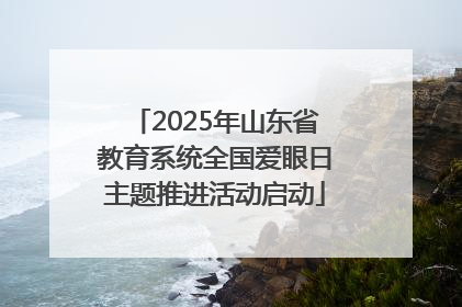 2025年山东省教育系统全国爱眼日主题推进活动启动