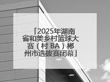 2025年湖南省和美乡村篮球大赛（村 BA）郴州市选拔赛闭幕