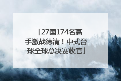 27国174名高手激战德清！中式台球全球总决赛收官