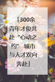 300余青年才俊共赴“心动之约” 城市与人才双向奔赴