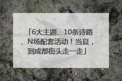 6大主题、10条诗路、N场配套活动！当夏，到成都街头走一走